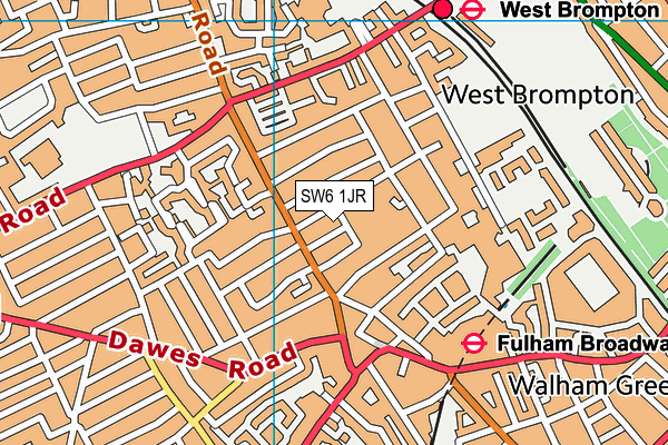 SW6 1JR map - OS VectorMap District (Ordnance Survey) SW6 1JR map - OS VectorMap District (Ordnance Survey)