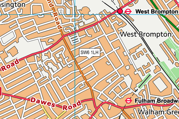 SW6 1LH map - OS VectorMap District (Ordnance Survey) SW6 1LH map - OS VectorMap District (Ordnance Survey)