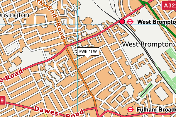 SW6 1LW map - OS VectorMap District (Ordnance Survey) SW6 1LW map - OS VectorMap District (Ordnance Survey)