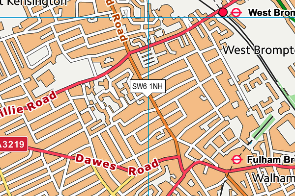 SW6 1NH map - OS VectorMap District (Ordnance Survey) SW6 1NH map - OS VectorMap District (Ordnance Survey)