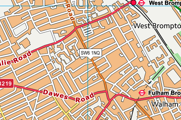 SW6 1NQ map - OS VectorMap District (Ordnance Survey) SW6 1NQ map - OS VectorMap District (Ordnance Survey)