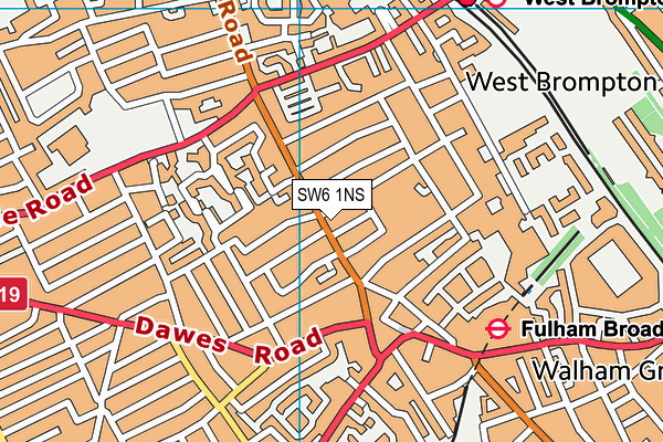 SW6 1NS map - OS VectorMap District (Ordnance Survey) SW6 1NS map - OS VectorMap District (Ordnance Survey)