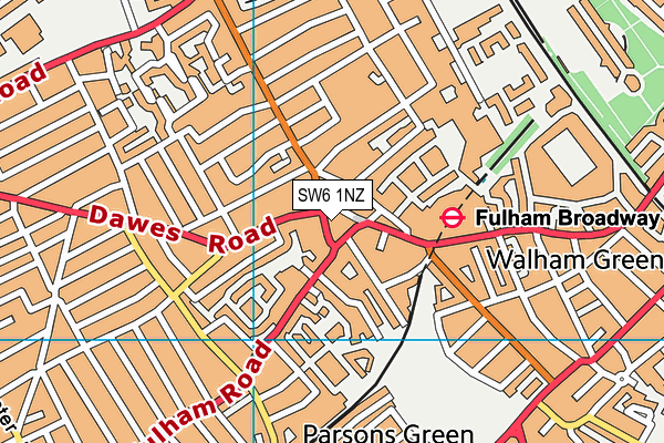 SW6 1NZ map - OS VectorMap District (Ordnance Survey) SW6 1NZ map - OS VectorMap District (Ordnance Survey)