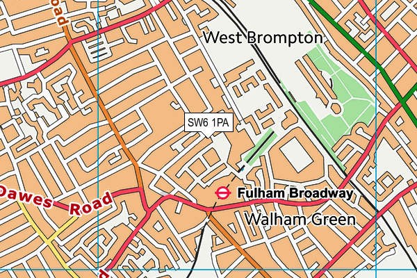 SW6 1PA map - OS VectorMap District (Ordnance Survey) SW6 1PA map - OS VectorMap District (Ordnance Survey)