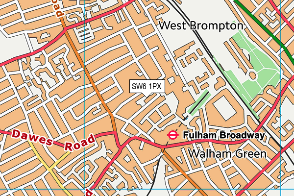 SW6 1PX map - OS VectorMap District (Ordnance Survey) SW6 1PX map - OS VectorMap District (Ordnance Survey)