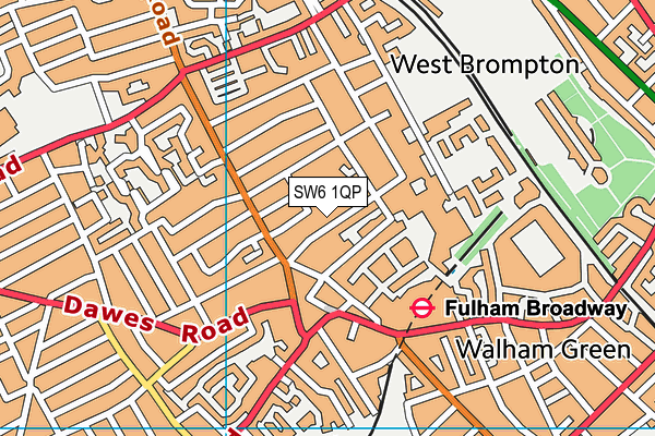 SW6 1QP map - OS VectorMap District (Ordnance Survey) SW6 1QP map - OS VectorMap District (Ordnance Survey)