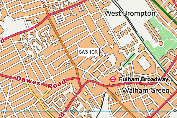 SW6 1QR map - OS VectorMap District (Ordnance Survey) SW6 1QR map - OS VectorMap District (Ordnance Survey)
