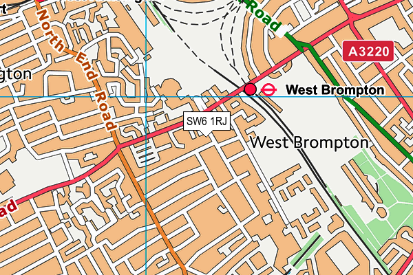 SW6 1RJ map - OS VectorMap District (Ordnance Survey) SW6 1RJ map - OS VectorMap District (Ordnance Survey)