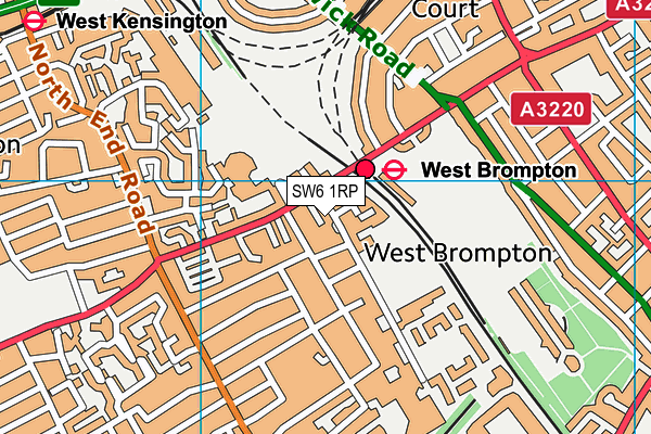 SW6 1RP map - OS VectorMap District (Ordnance Survey) SW6 1RP map - OS VectorMap District (Ordnance Survey)