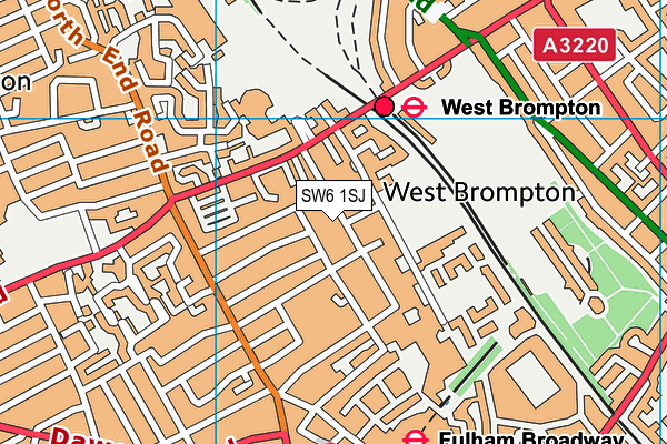 SW6 1SJ map - OS VectorMap District (Ordnance Survey) SW6 1SJ map - OS VectorMap District (Ordnance Survey)