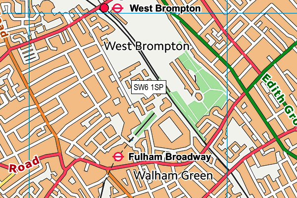 SW6 1SP map - OS VectorMap District (Ordnance Survey) SW6 1SP map - OS VectorMap District (Ordnance Survey)
