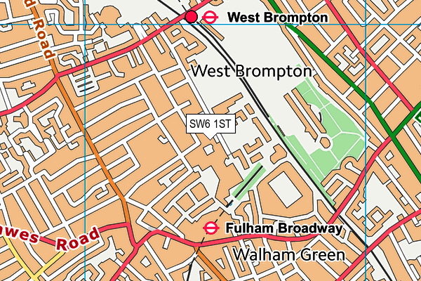 SW6 1ST map - OS VectorMap District (Ordnance Survey) SW6 1ST map - OS VectorMap District (Ordnance Survey)