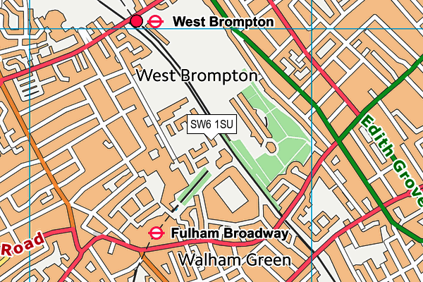 SW6 1SU map - OS VectorMap District (Ordnance Survey) SW6 1SU map - OS VectorMap District (Ordnance Survey)