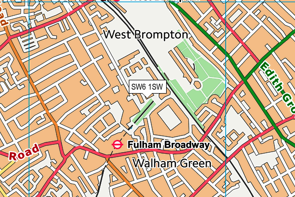 SW6 1SW map - OS VectorMap District (Ordnance Survey) SW6 1SW map - OS VectorMap District (Ordnance Survey)