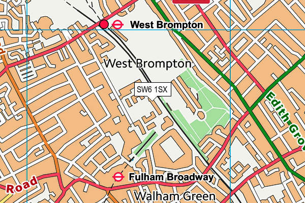 SW6 1SX map - OS VectorMap District (Ordnance Survey) SW6 1SX map - OS VectorMap District (Ordnance Survey)