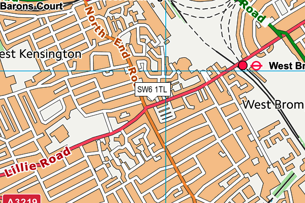 SW6 1TL map - OS VectorMap District (Ordnance Survey) SW6 1TL map - OS VectorMap District (Ordnance Survey)