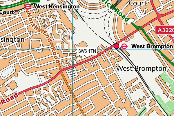 SW6 1TN map - OS VectorMap District (Ordnance Survey) SW6 1TN map - OS VectorMap District (Ordnance Survey)