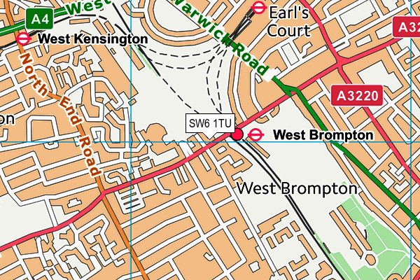 SW6 1TU map - OS VectorMap District (Ordnance Survey) SW6 1TU map - OS VectorMap District (Ordnance Survey)