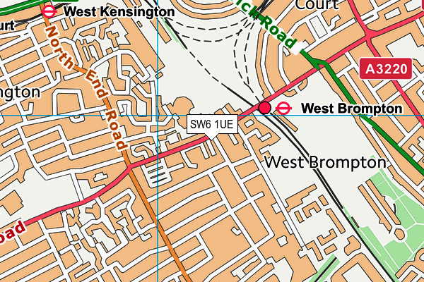 SW6 1UE map - OS VectorMap District (Ordnance Survey) SW6 1UE map - OS VectorMap District (Ordnance Survey)