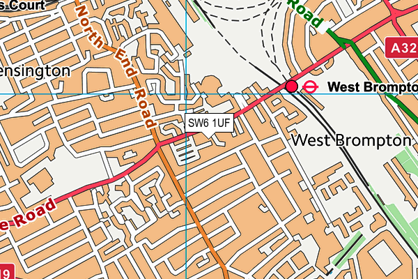 SW6 1UF map - OS VectorMap District (Ordnance Survey) SW6 1UF map - OS VectorMap District (Ordnance Survey)