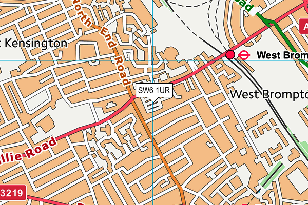 SW6 1UR map - OS VectorMap District (Ordnance Survey) SW6 1UR map - OS VectorMap District (Ordnance Survey)