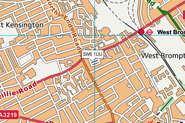 SW6 1UU map - OS VectorMap District (Ordnance Survey) SW6 1UU map - OS VectorMap District (Ordnance Survey)