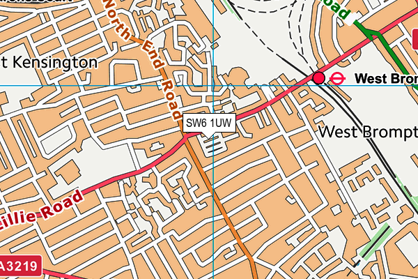 SW6 1UW map - OS VectorMap District (Ordnance Survey) SW6 1UW map - OS VectorMap District (Ordnance Survey)