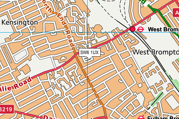SW6 1UX map - OS VectorMap District (Ordnance Survey) SW6 1UX map - OS VectorMap District (Ordnance Survey)
