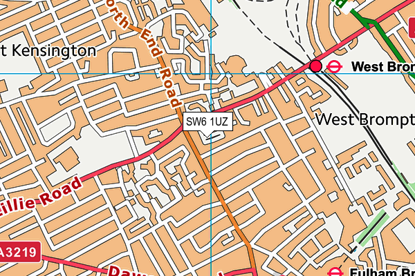 SW6 1UZ map - OS VectorMap District (Ordnance Survey) SW6 1UZ map - OS VectorMap District (Ordnance Survey)