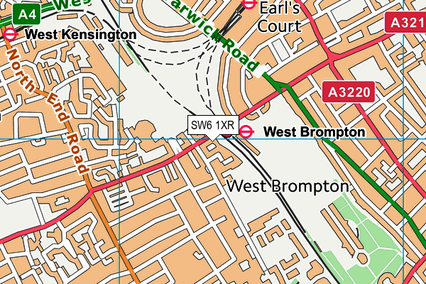 SW6 1XR map - OS VectorMap District (Ordnance Survey) SW6 1XR map - OS VectorMap District (Ordnance Survey)