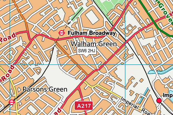 SW6 2HJ map - OS VectorMap District (Ordnance Survey)