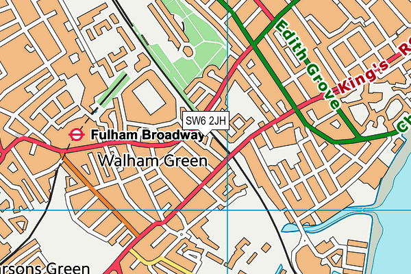 SW6 2JH map - OS VectorMap District (Ordnance Survey) SW6 2JH map - OS VectorMap District (Ordnance Survey)