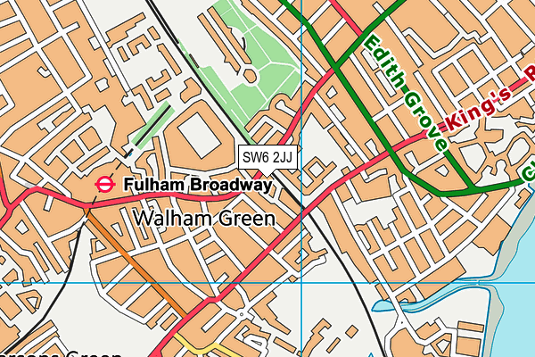 SW6 2JJ map - OS VectorMap District (Ordnance Survey) SW6 2JJ map - OS VectorMap District (Ordnance Survey)