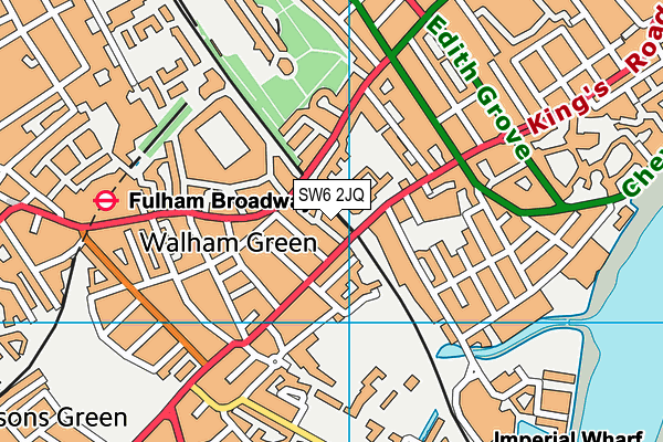 SW6 2JQ map - OS VectorMap District (Ordnance Survey) SW6 2JQ map - OS VectorMap District (Ordnance Survey)