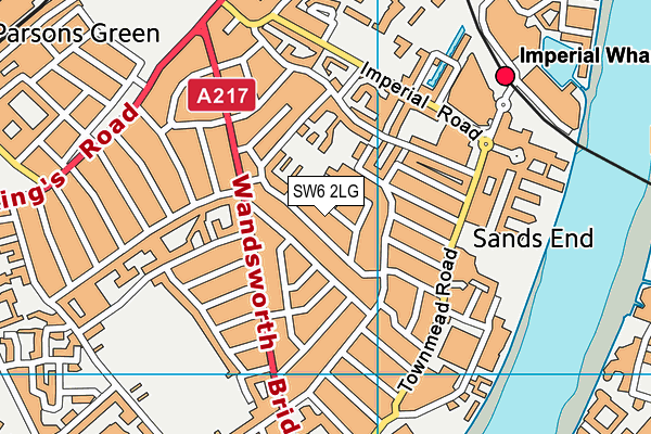 SW6 2LG map - OS VectorMap District (Ordnance Survey) SW6 2LG map - OS VectorMap District (Ordnance Survey)