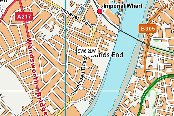 SW6 2LW map - OS VectorMap District (Ordnance Survey) SW6 2LW map - OS VectorMap District (Ordnance Survey)