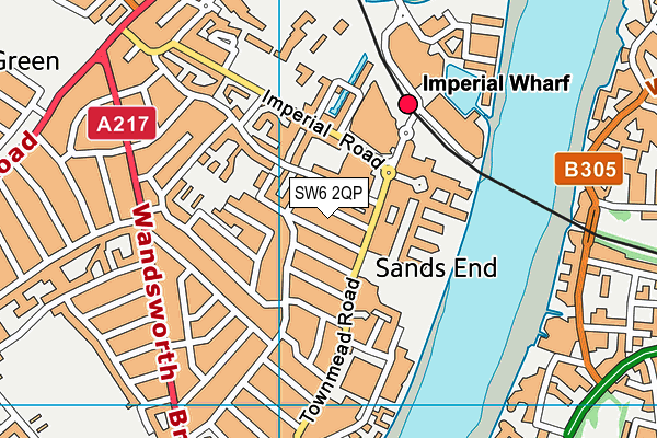 SW6 2QP map - OS VectorMap District (Ordnance Survey) SW6 2QP map - OS VectorMap District (Ordnance Survey)
