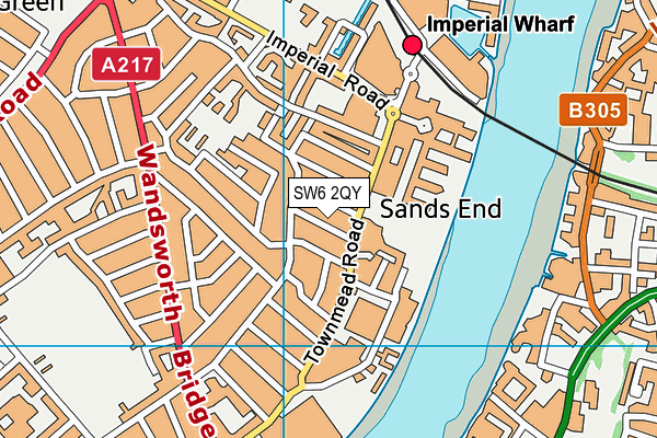 SW6 2QY map - OS VectorMap District (Ordnance Survey) SW6 2QY map - OS VectorMap District (Ordnance Survey)