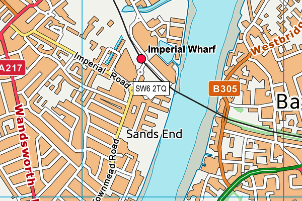 SW6 2TQ map - OS VectorMap District (Ordnance Survey) SW6 2TQ map - OS VectorMap District (Ordnance Survey)