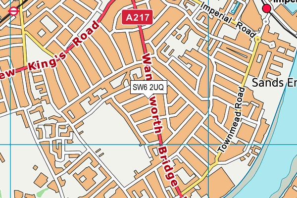 SW6 2UQ map - OS VectorMap District (Ordnance Survey) SW6 2UQ map - OS VectorMap District (Ordnance Survey)
