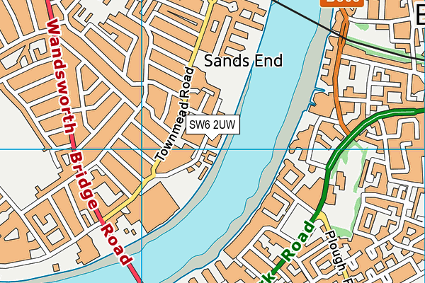 SW6 2UW map - OS VectorMap District (Ordnance Survey) SW6 2UW map - OS VectorMap District (Ordnance Survey)