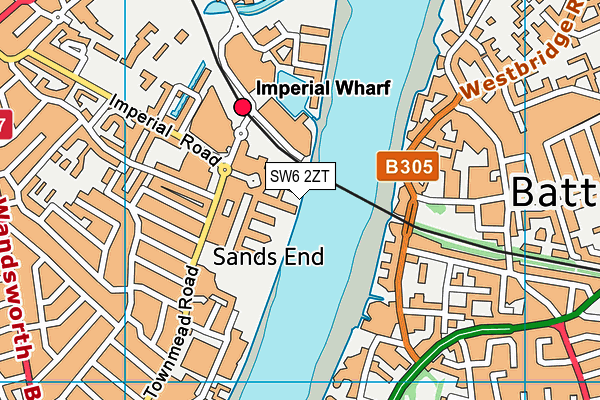 SW6 2ZT map - OS VectorMap District (Ordnance Survey) SW6 2ZT map - OS VectorMap District (Ordnance Survey)