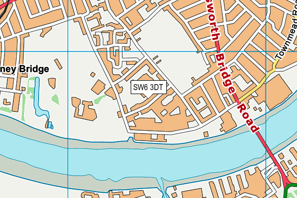 SW6 3DT map - OS VectorMap District (Ordnance Survey) SW6 3DT map - OS VectorMap District (Ordnance Survey)