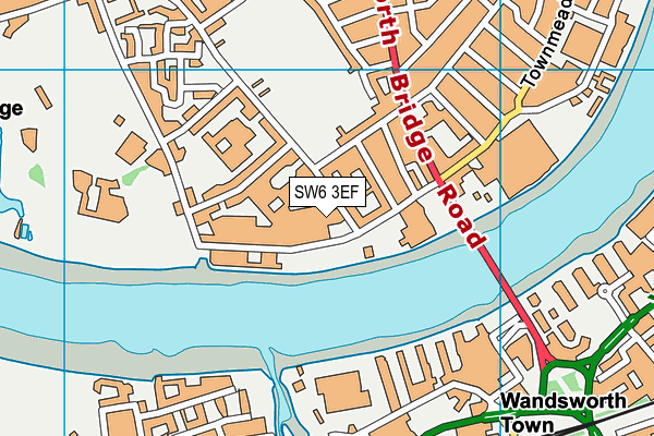SW6 3EF map - OS VectorMap District (Ordnance Survey) SW6 3EF map - OS VectorMap District (Ordnance Survey)