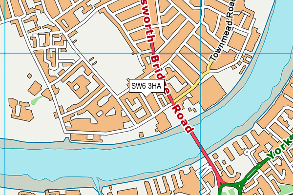 SW6 3HA map - OS VectorMap District (Ordnance Survey)