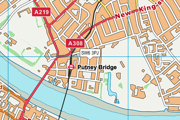 SW6 3PJ map - OS VectorMap District (Ordnance Survey)