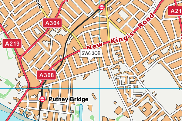 SW6 3QB map - OS VectorMap District (Ordnance Survey) SW6 3QB map - OS VectorMap District (Ordnance Survey)