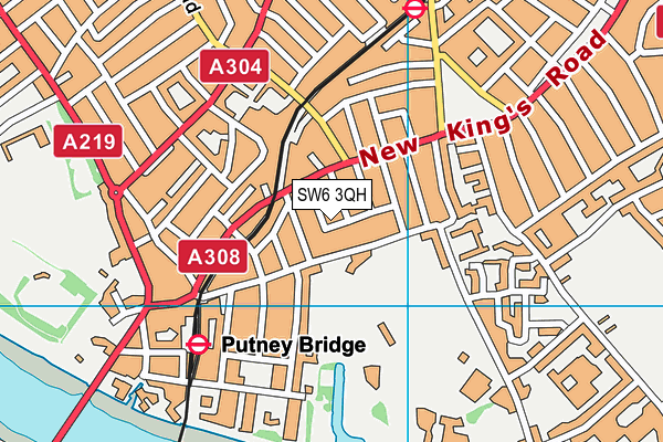 SW6 3QH map - OS VectorMap District (Ordnance Survey) SW6 3QH map - OS VectorMap District (Ordnance Survey)