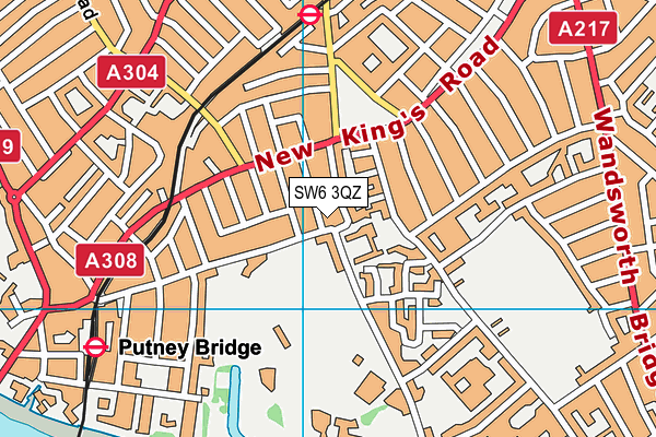 SW6 3QZ map - OS VectorMap District (Ordnance Survey) SW6 3QZ map - OS VectorMap District (Ordnance Survey)