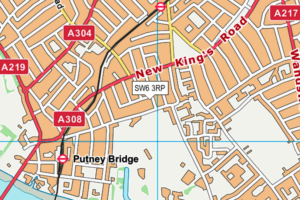 SW6 3RP map - OS VectorMap District (Ordnance Survey)